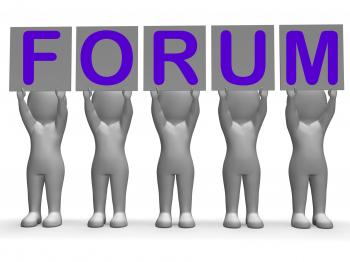 Forum Banners Means Online Conversations And Communications