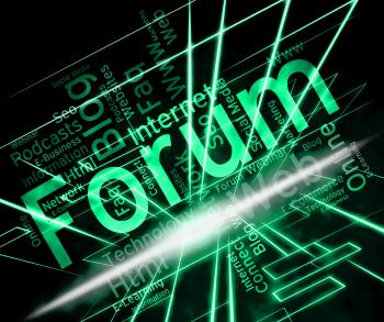 Forum Word Represents Social Media And Chats