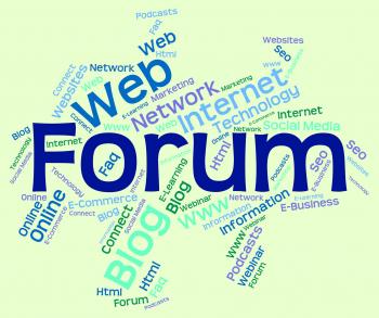 Forum Word Shows Social Media And Chat