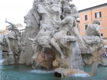 Fountain at the Navona square, Rome