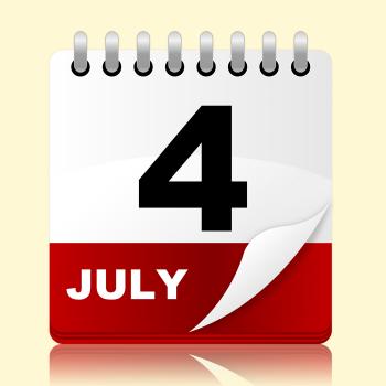 Fourth July Represents Planning Reminder And Month