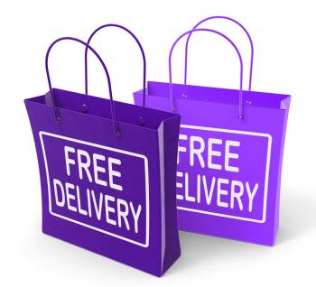 Free Delivery Sign on Bags Show No Charge To Deliver
