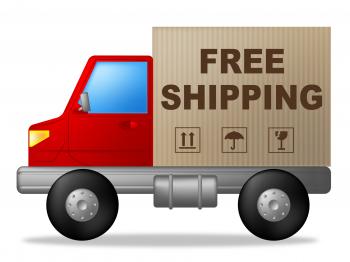 Free Shipping Shows Truck Postage And Delivering