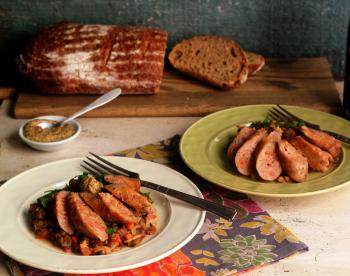 Emeril's French Sausage Over Lentils | Emerils.com
