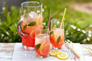 Fresh pink lemonade