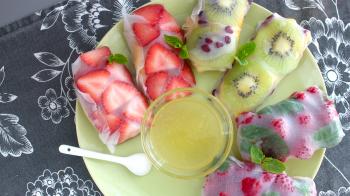 Fresh Fruit Spring Rolls ~ Recipe | Tastemade