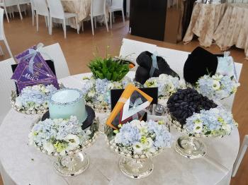 FaiXalCreations: Hantaran fresh flower baby blue white