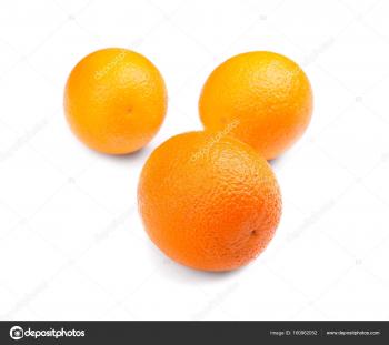 A bright composition of oranges, isolated on a white background ...