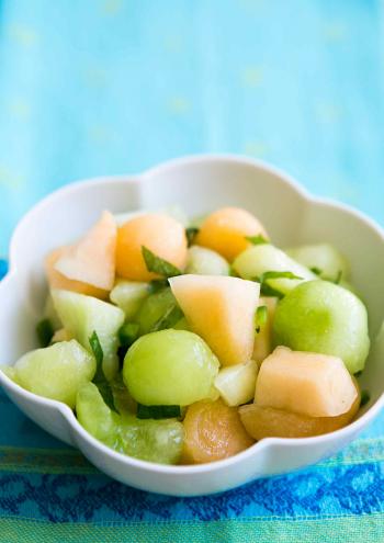 Melon Salad with Chili and Mint Recipe | SimplyRecipes.com