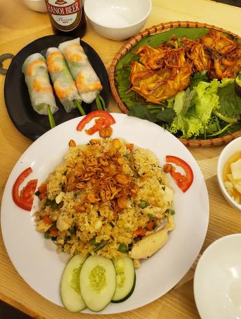 Fried Rice, Spring rolls & Shrimps
