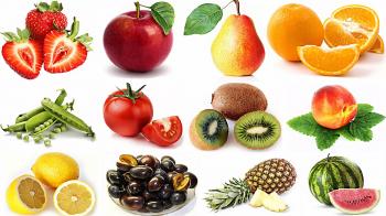 Learn names of fruits and vegetables with cutting fruits and ...