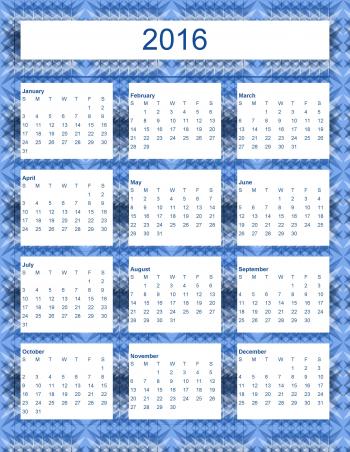 Full 2016 Calendar