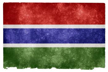 Gambia Grunge Flag
