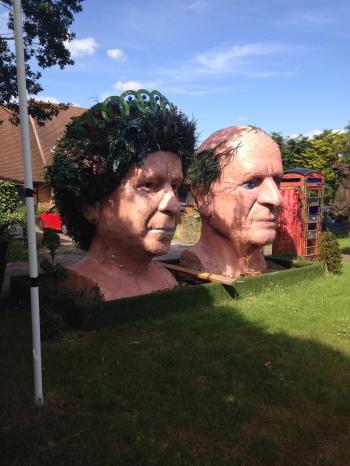Fifield Polo Club, Fifield, England - Mad bit of art work in...