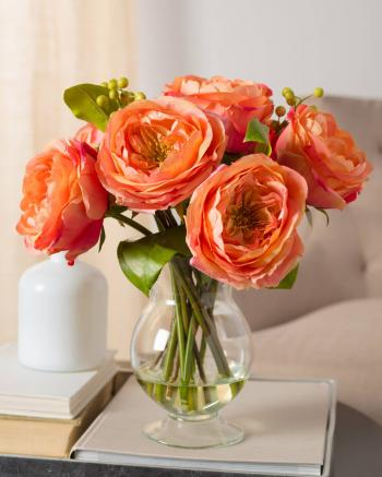 Garden Rose Flower Arrangement | Balsam Hill