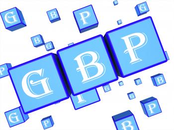 Gbp Dice Indicates Great British Pound 3d Illustration