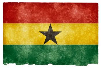 Ghana Grunge Flag