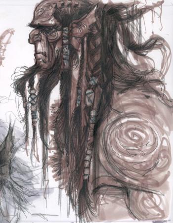 Giant Face Sketch | Video Games Artwork