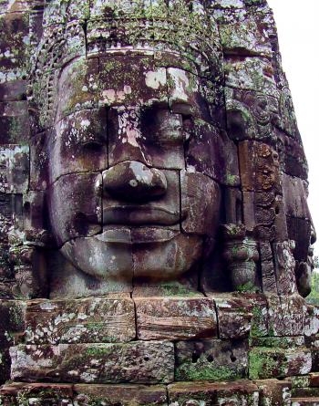 Giant faces of the ancient Bayon Temple