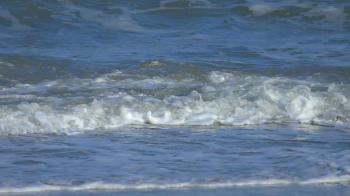 Slow Motion Beautiful Blue Giant Ocean Wave Crashing on Beach in ...