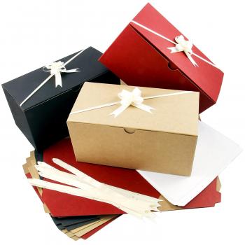 Amazon.com: Set of 10 Colored Gift Boxes (9x4.5x4.5") + 10 Pull Bows ...