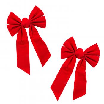 Amazon.com: Red Velvet 6 Loop Bow for Wreath Decorations, Gifts ...