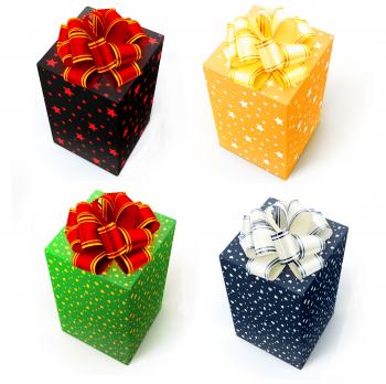 gift boxes with bows