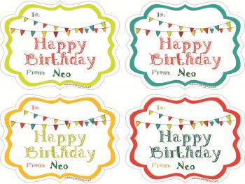 It's For You - Gift Sticker Happy Birthday Banner
