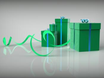 Giftboxes Celebration Indicates Gift-Box Occasion And Joy