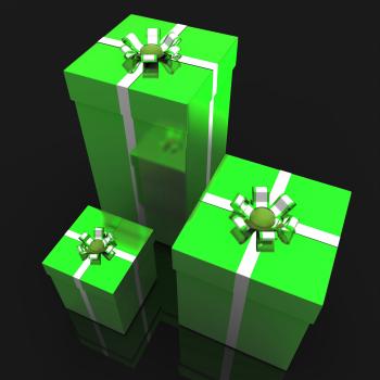 Giftboxes Celebration Means Wrapped Celebrate And Occasion