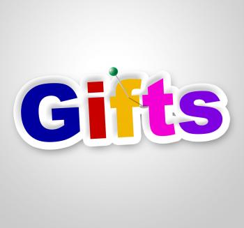 Gifts Sign Shows Box Giftbox And Gift-Box