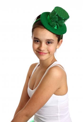 Girl dressed for Saint Patrick's Day