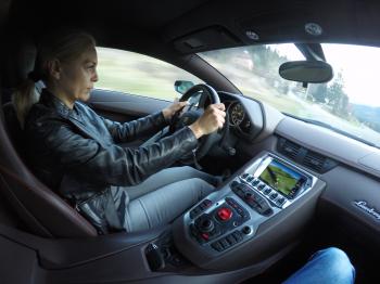 Lamborghini Aventador LP 700 - Austrian girl driver! - YouTube