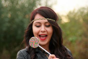 Girl eating Candy