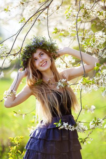 beautiful girl enjoying the spring ~ Beauty & Fashion Photos ...