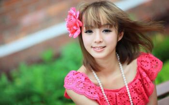 Cute Girl In Pink Dress #6940806