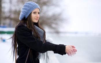 Girl, Winter ❤ 4K HD Desktop Wallpaper for 4K Ultra HD TV • Tablet ...