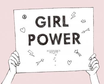 GIRL POWER" WHITE + PINK SHIRTS - so aesthetic