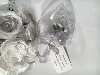 Flower girl heart bauble