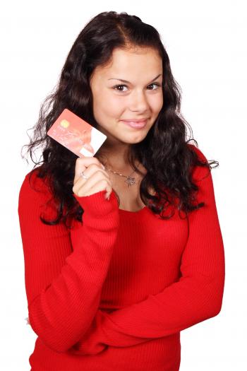 Girl with Card