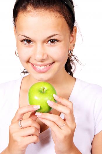 Girl with Green Apple