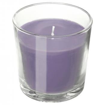 SINNLIG scented candle in glass, λιλά, Scented candles | IKEA Κύπρος