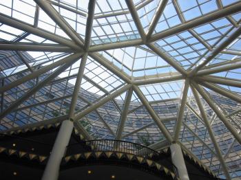 Glass roof structure