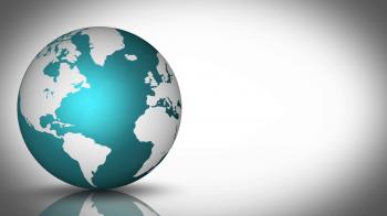 Teal Globe With White Background Motion Background - Videoblocks