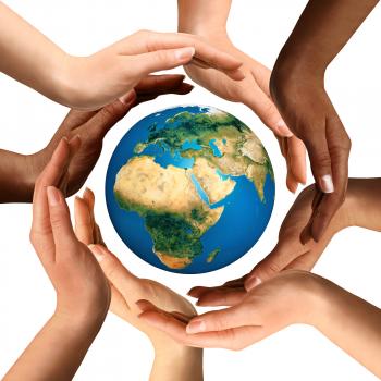Hands and globe clipart - Clipart Collection | Group of people ...