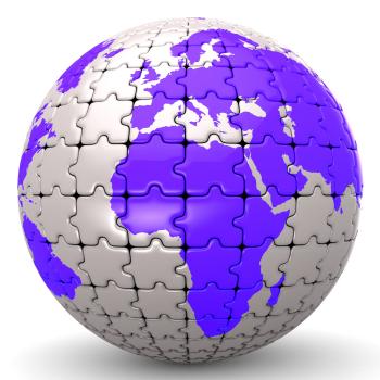 Globe World Means Jigsaw Puzzle And Global