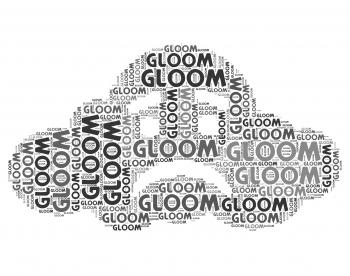 Gloom Word Indicates Wordclouds Woe And Wordcloud