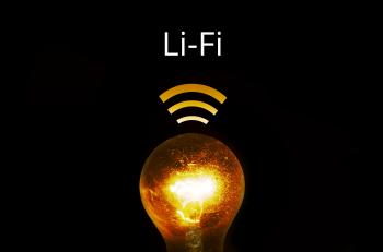 Glowing Bulb with Li-Fi Text