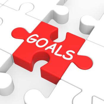 Goals Puzzle Showing Aspiration Targets