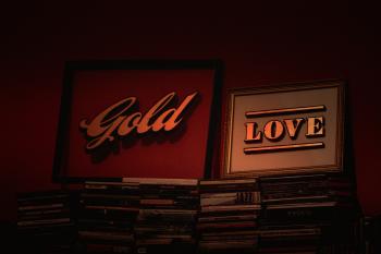 Gold and Love Posters With Frames
